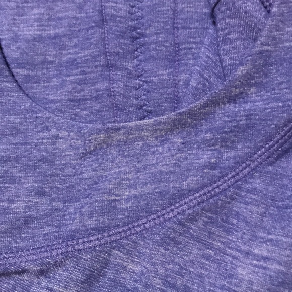 Lululemon Heather Purple Sleeveless Front Ruffle Scoop Neck Yoga Top - Picture 6 of 7